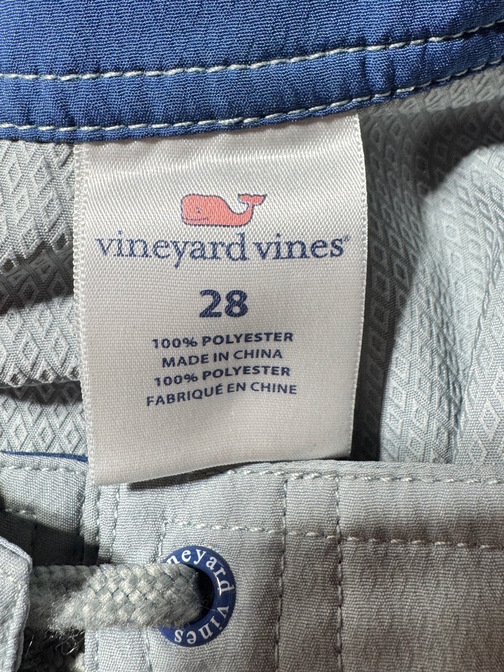 Vineyard Vines Men’s Size 28 Blue Gray Stretch Board Shorts Vacation Beach - Picture 5 of 5